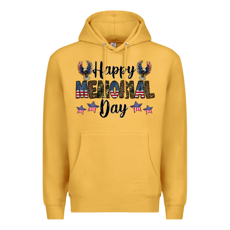 Happy Memorial Day Premium Hoodie by CowhideDigitalArt | Teevron