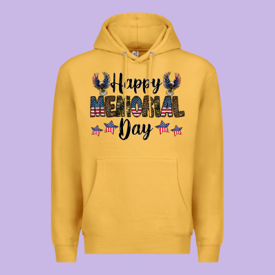 Happy Memorial Day Premium Hoodie Designed By Cowhidedigitalart