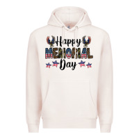 Pale Pink happy memorial day Premium Hoodie - CowhideDigitalArt