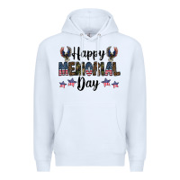 White happy memorial day Premium Hoodie - CowhideDigitalArt