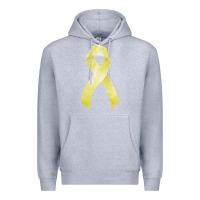 Heather Grey sarcoma or bone cancer ribbon Premium Hoodie - FaDigitalArtStudio