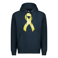 Navy sarcoma or bone cancer ribbon Premium Hoodie - FaDigitalArtStudio