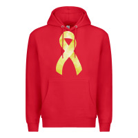 Red sarcoma or bone cancer ribbon Premium Hoodie - FaDigitalArtStudio