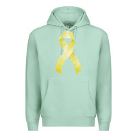 Seafoam sarcoma or bone cancer ribbon Premium Hoodie - FaDigitalArtStudio