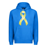 True Royal sarcoma or bone cancer ribbon Premium Hoodie - FaDigitalArtStudio