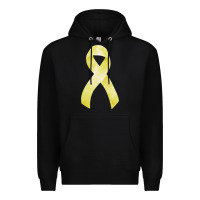 Black sarcoma or bone cancer ribbon Premium Hoodie - FaDigitalArtStudio