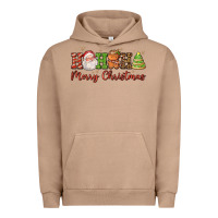 Pigment Burro hohoho merry christmas santa coffee cup tree cooki Urban Hoodie - FaDigitalArtStudio