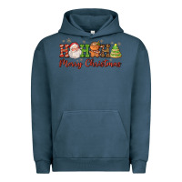 Pigment Midnight Navy hohoho merry christmas santa coffee cup tree cooki Urban Hoodie - FaDigitalArtStudio