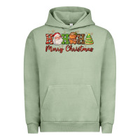 Pigment Oil Green hohoho merry christmas santa coffee cup tree cooki Urban Hoodie - FaDigitalArtStudio