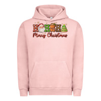 Pigment Salmon hohoho merry christmas santa coffee cup tree cooki Urban Hoodie - FaDigitalArtStudio