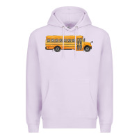 Lilac school bus Premium Hoodie - FaDigitalArtStudio