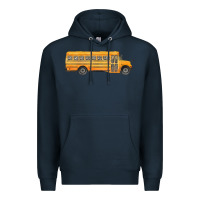 Navy school bus Premium Hoodie - FaDigitalArtStudio