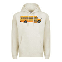 Oatmeal Heather school bus Premium Hoodie - FaDigitalArtStudio