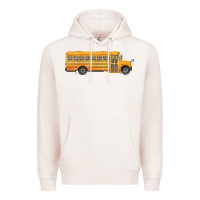 Pale Pink school bus Premium Hoodie - FaDigitalArtStudio