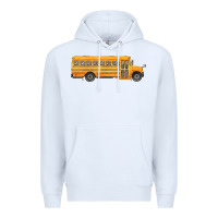 White school bus Premium Hoodie - FaDigitalArtStudio