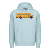 Blue Mist school bus Premium Hoodie - FaDigitalArtStudio