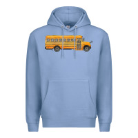 Colony Blue school bus Premium Hoodie - FaDigitalArtStudio