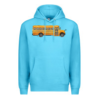 Ocean Blue school bus Premium Hoodie - FaDigitalArtStudio