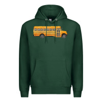 Sports Green school bus Premium Hoodie - FaDigitalArtStudio