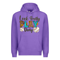 Purple look pretty  play dirty Premium Hoodie - HRA Design Shop