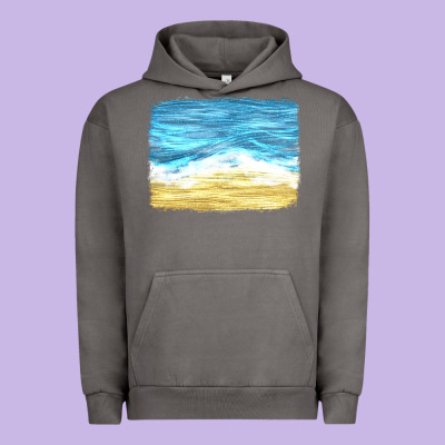 Glitter Beach Background Urban Hoodie Designed By Hra Design Shop