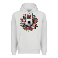 Dove Grey football sunflower Premium Hoodie - HRA Design Shop
