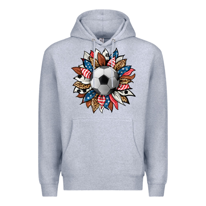 Football Sunflower Premium Hoodie by HRA Design Shop | Teevron