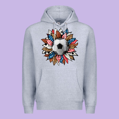 Football Sunflower Premium Hoodie Designed By Hra Design Shop