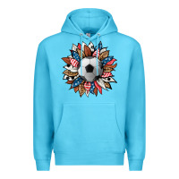 Ocean Blue football sunflower Premium Hoodie - HRA Design Shop
