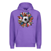 Purple football sunflower Premium Hoodie - HRA Design Shop