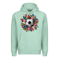 Seafoam football sunflower Premium Hoodie - HRA Design Shop