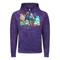 Cloud Purple winter snowman coffee cups Vintage Hoodie - AdoDesignShop
