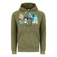 Vintage Olive winter snowman coffee cups Vintage Hoodie - AdoDesignShop