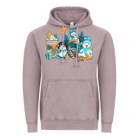 Vintage Zinc winter snowman coffee cups Vintage Hoodie - AdoDesignShop