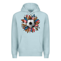 Blue Mist football sunflower Premium Hoodie - HRA Design Shop