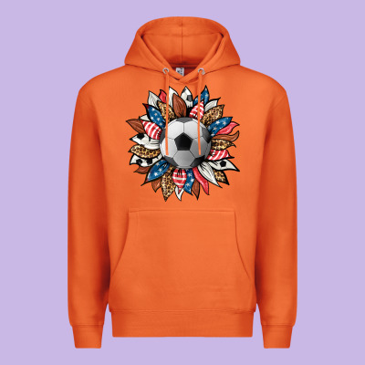Football Sunflower Premium Hoodie Designed By Hra Design Shop