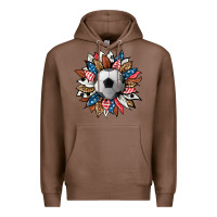 Chestnut football sunflower Premium Hoodie - HRA Design Shop