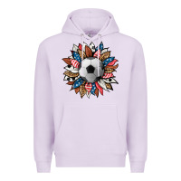 Lilac football sunflower Premium Hoodie - HRA Design Shop