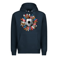 Navy football sunflower Premium Hoodie - HRA Design Shop