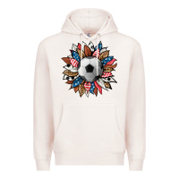 Pale Pink football sunflower Premium Hoodie - HRA Design Shop