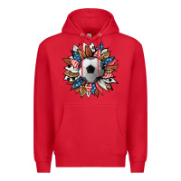 Red football sunflower Premium Hoodie - HRA Design Shop