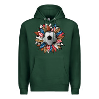 Sports Green football sunflower Premium Hoodie - HRA Design Shop