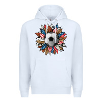 White football sunflower Premium Hoodie - HRA Design Shop