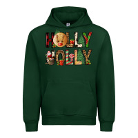 Forest Green holly jolly Urban Hoodie - FaDigitalArtStudio