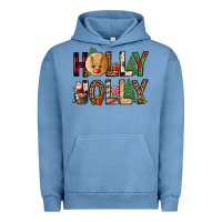 Pigment Pebble Blue holly jolly Urban Hoodie - FaDigitalArtStudio