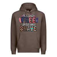 Coffee land of the beacause of the brave Premium Hoodie - CowhideDigitalArt