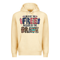 Pina Colada land of the beacause of the brave Premium Hoodie - CowhideDigitalArt