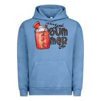 Pigment Pebble Blue summer Urban Hoodie - CowhideDigitalArt