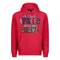 Cardinal land of the beacause of the brave Premium Hoodie - CowhideDigitalArt