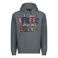 Rock land of the beacause of the brave Premium Hoodie - CowhideDigitalArt